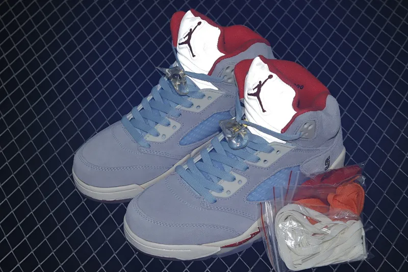 All categories Air Jordan Jordan series basketball shoes Air Jordan 5 Trophy Room x Air Jordan 5 Ice Blue AJ5 Joe 5 joint ice blue CI1899-400
